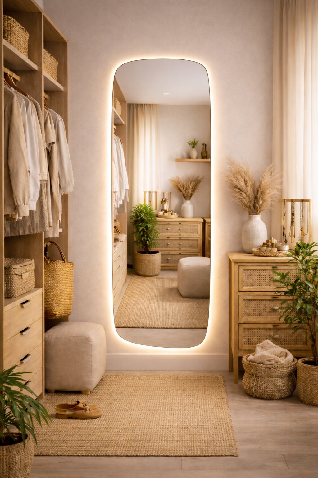 Baltica Design Stone Calm zrcadlo 50x155 cm s osvětlením 5904107933191
