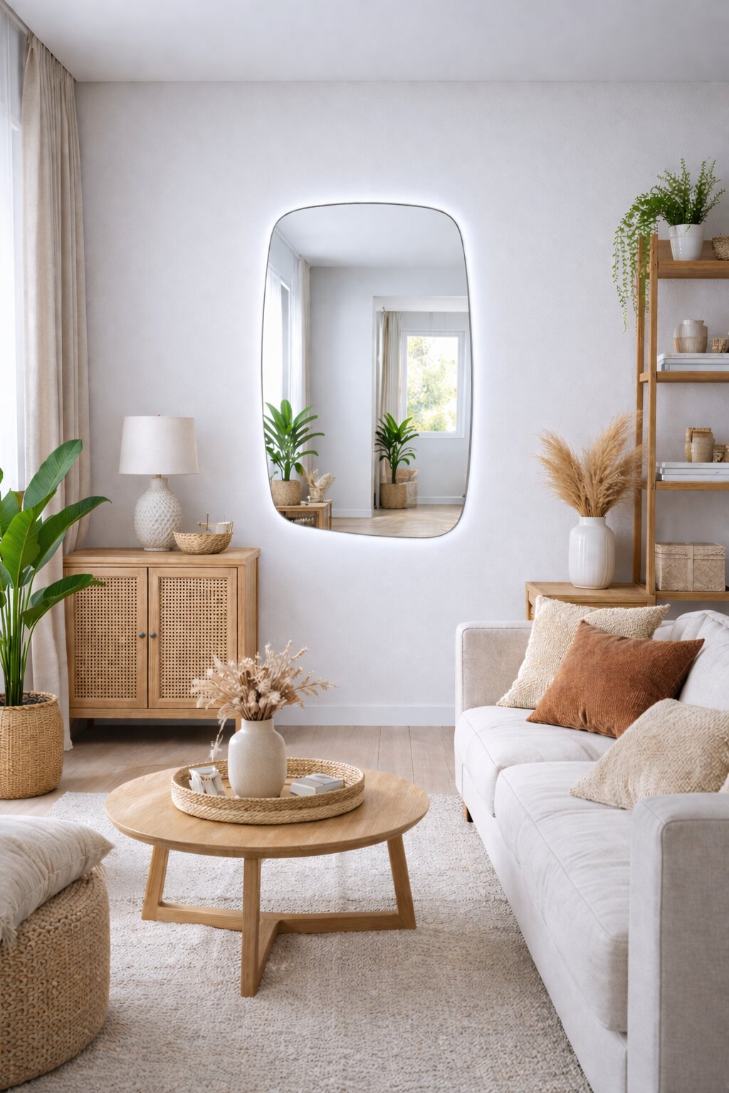Baltica Design Stone Calm zrcadlo 60x90 cm s osvětlením 5904107933184