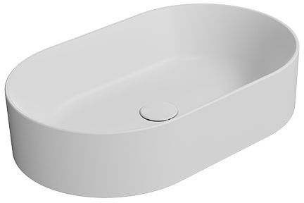 GSI Kube X umyvadlo 60x37 cm oválné na pult bílá matný 945809