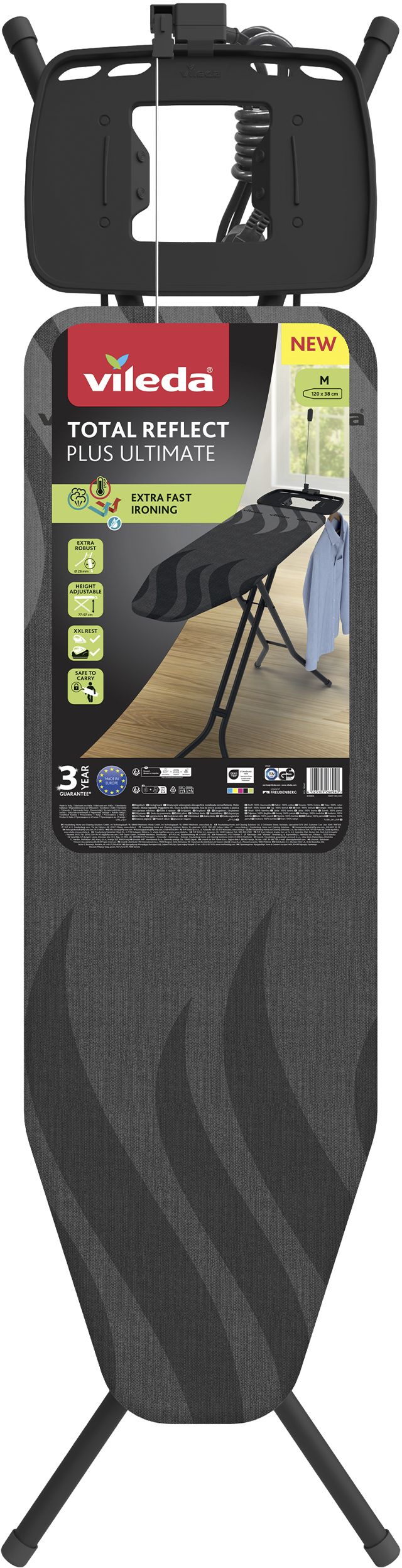 Vileda Total Reflect Ultimate Plus M žehlicí prkno 120x38 cm 183442