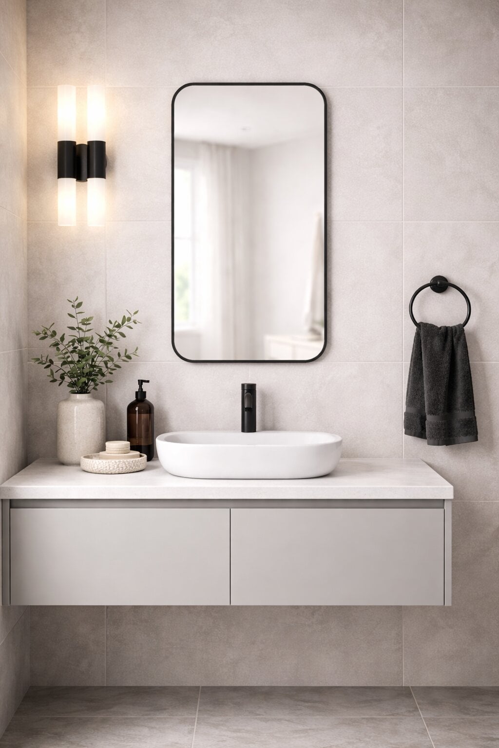 Baltica Design Stone Aura zrcadlo 60x90 cm černá 5904107932965