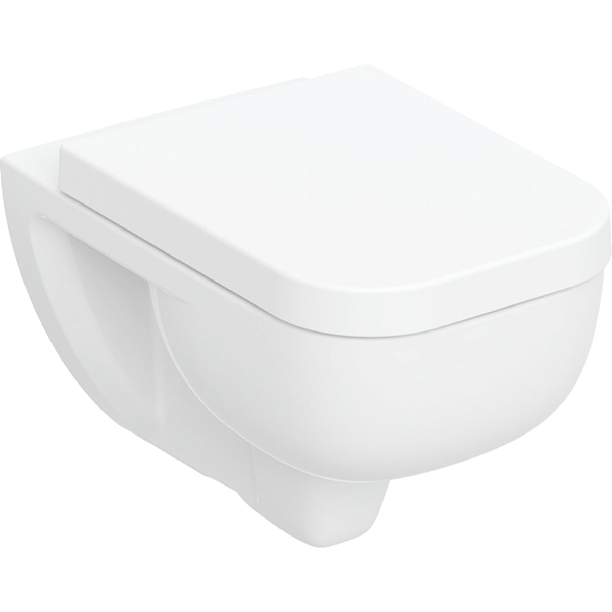 Geberit Selnova Square sada wc s mísou a sedátkem závěsná bez splachovacího kruhu s vírovým splachováním bílá lesk 503.154.00.1