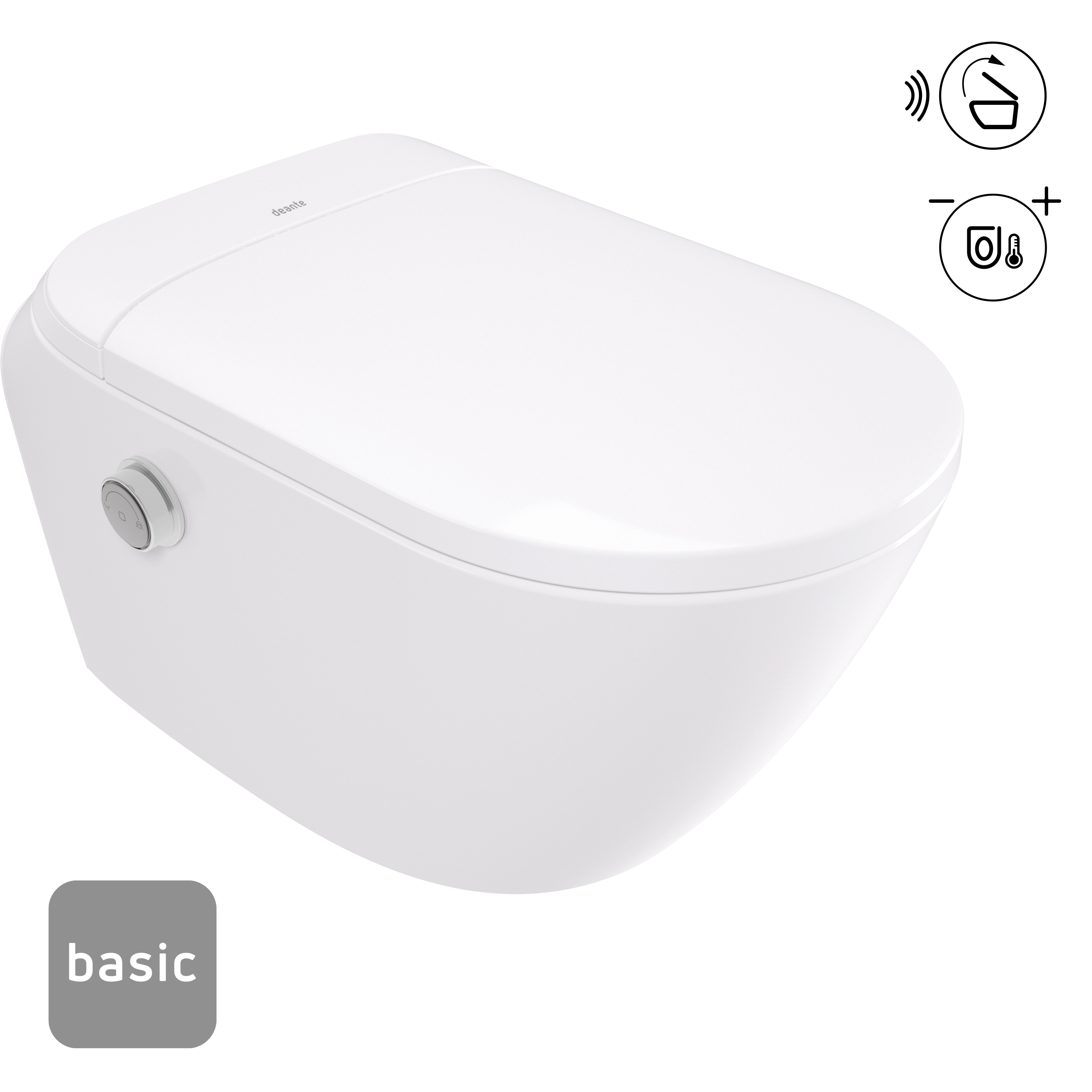 Deante Silia bidetové wc s ovládacím kolečkem závěsné Bez oplachového kruhu bílá CSSD6ZPW