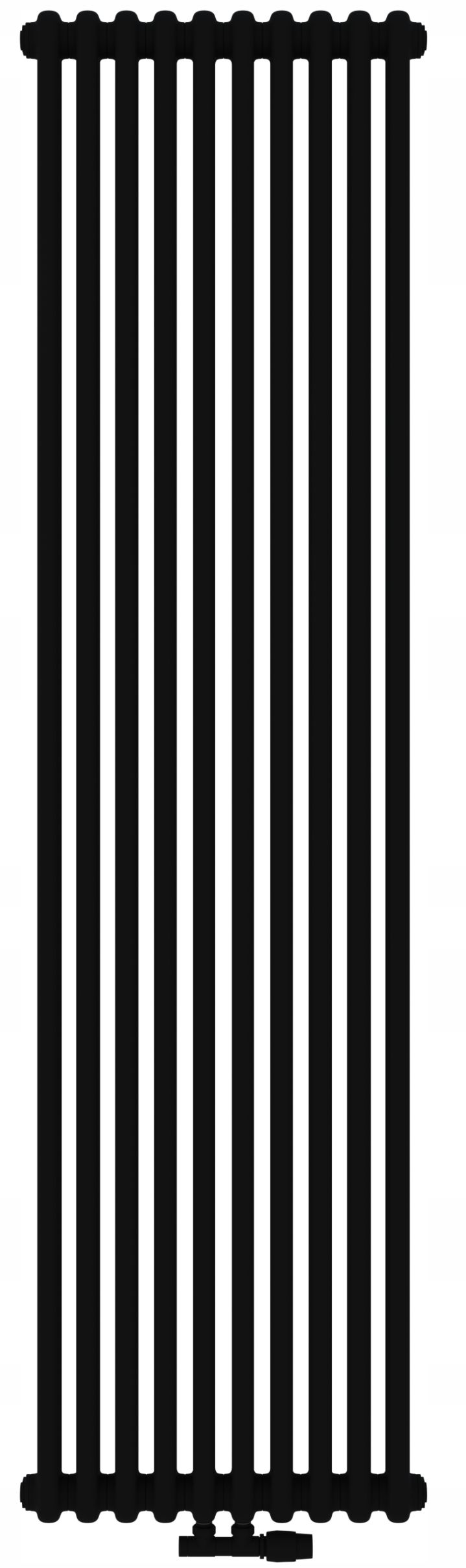 Irsap Tesi 2 pokojový radiátor 200x54 cm podłączenie spodní černá IRS-TES-2200-12-K1