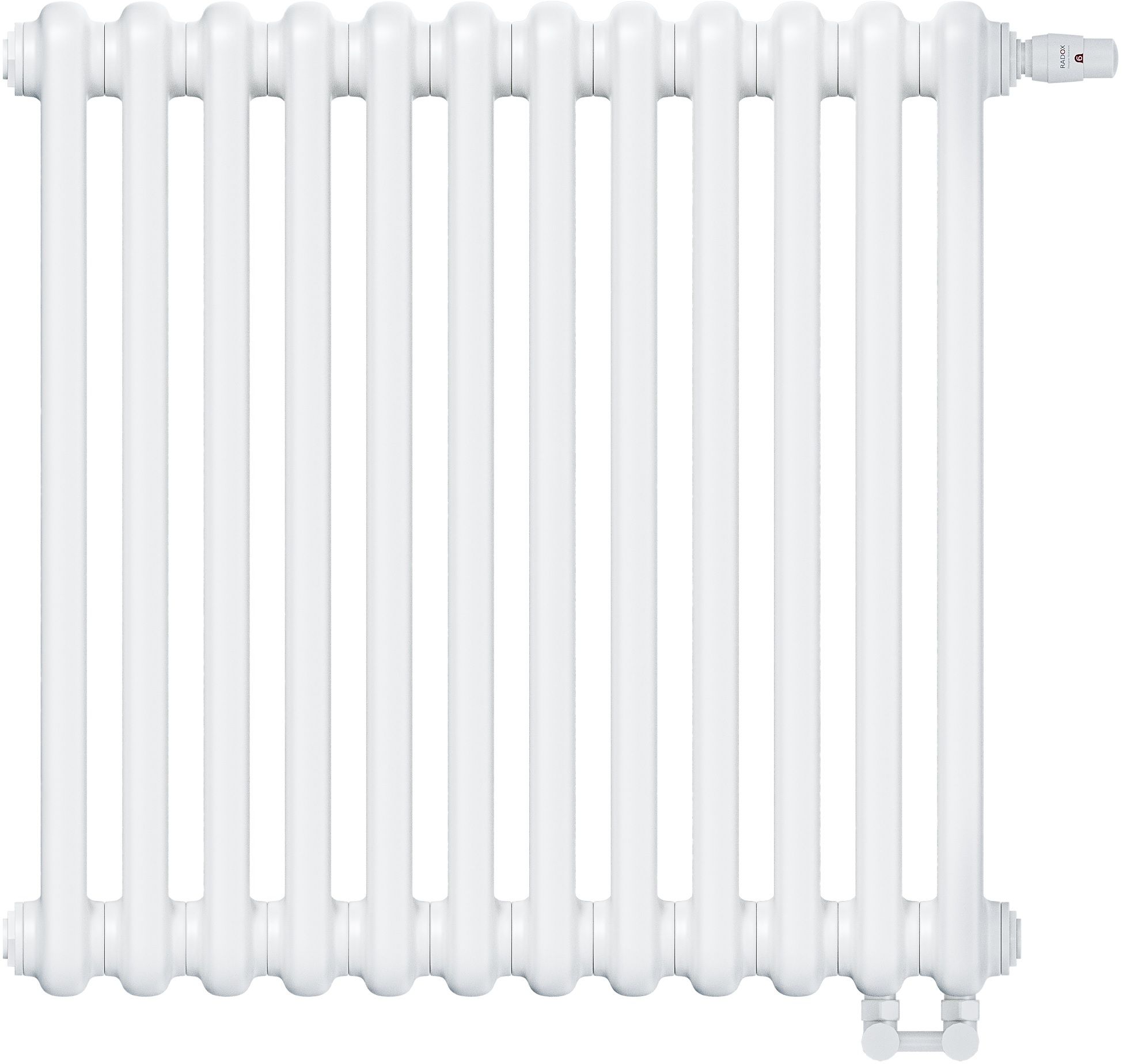 Irsap Tesi 2 pokojový radiátor 54x56.5 cm podłączenie spodní bílá IRS-TES-2056-12.B.V
