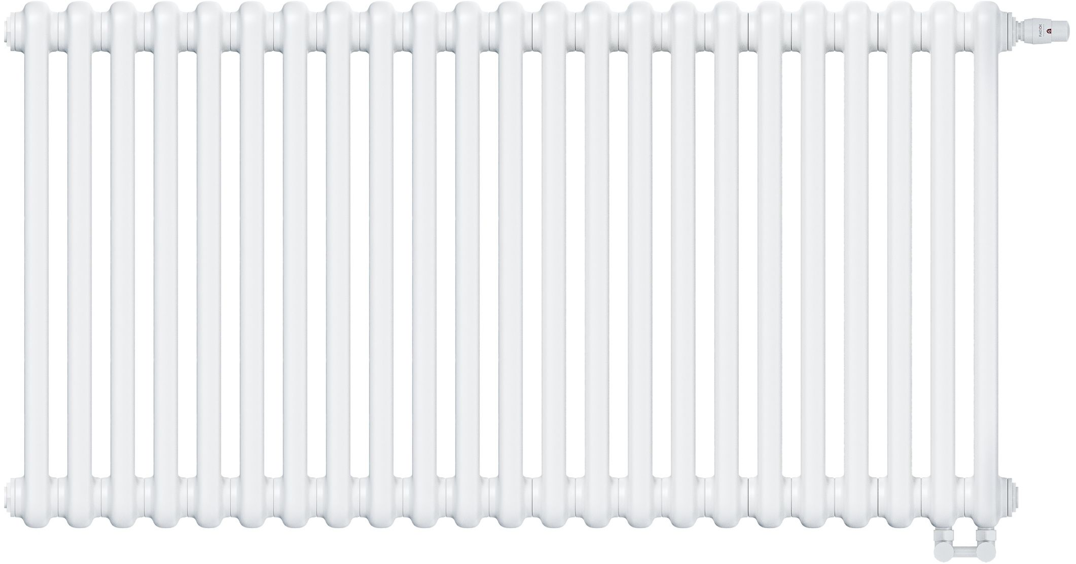 Irsap Tesi 2 pokojový radiátor 56.5x103.5 cm podłączenie spodní bílá IRS-TES-2056-23-B25