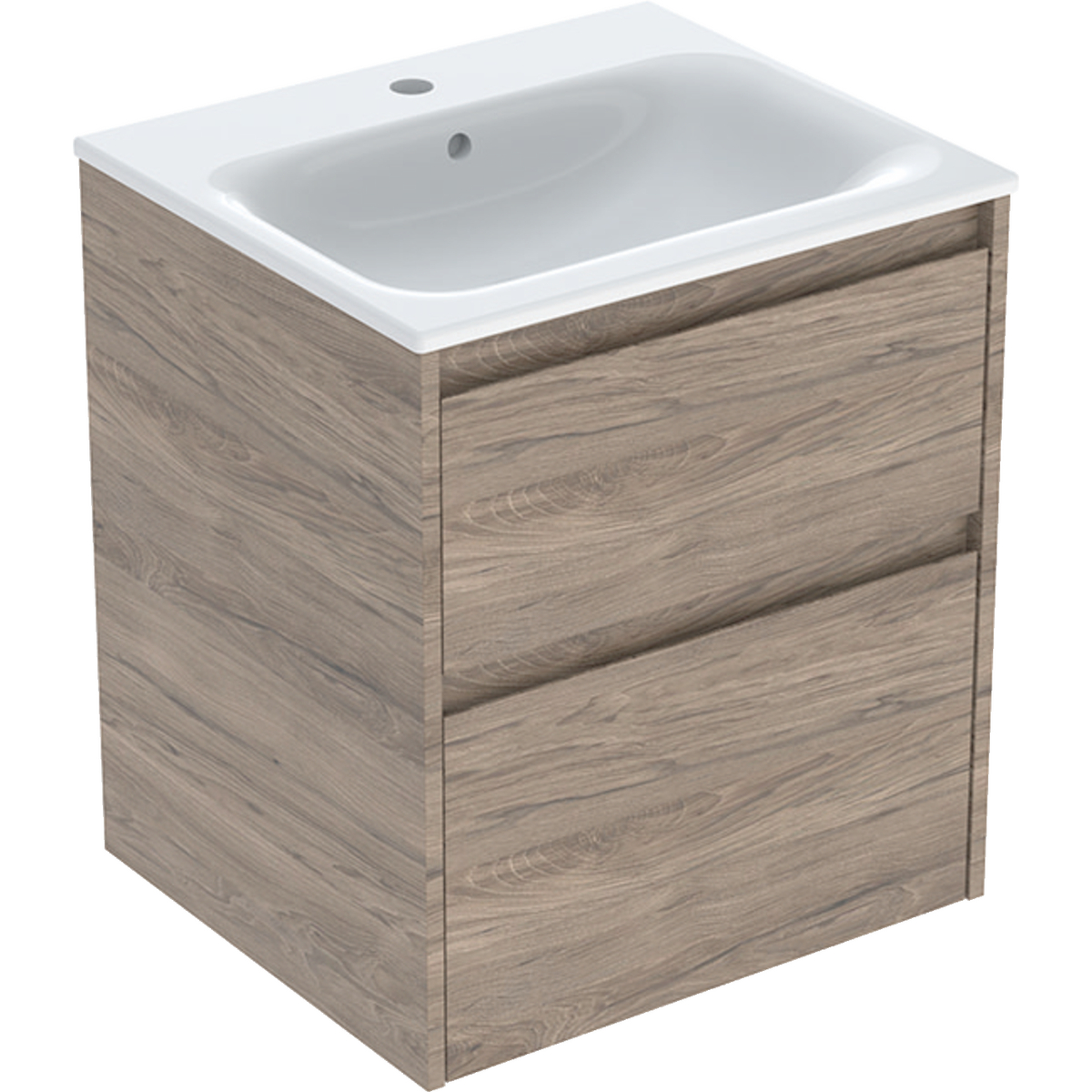 Geberit Selnova Square umyvadla se skříňkou 55 cm ořechová 504.137.JR.1