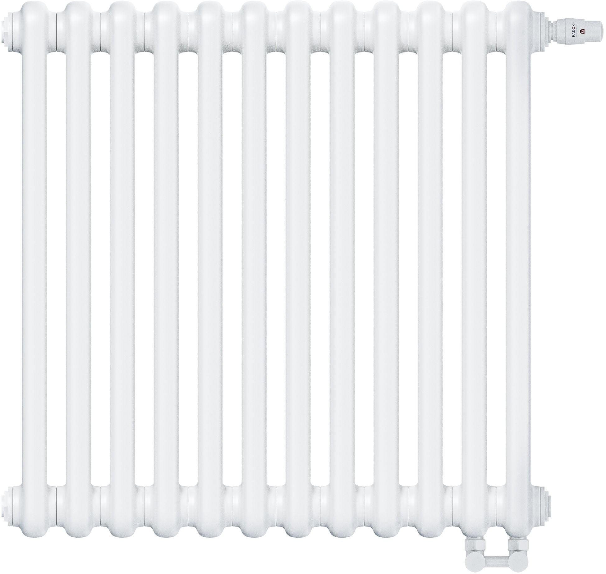 Irsap Tesi 2 pokojový radiátor 60x54 cm podłączenie spodní bílá IRS-TES-2060-12-B25