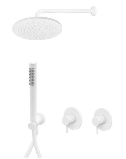 Paffoni Light sprchová sada pod omítku s dešťovou sprchou bílá LIG010BO70ZSC3A