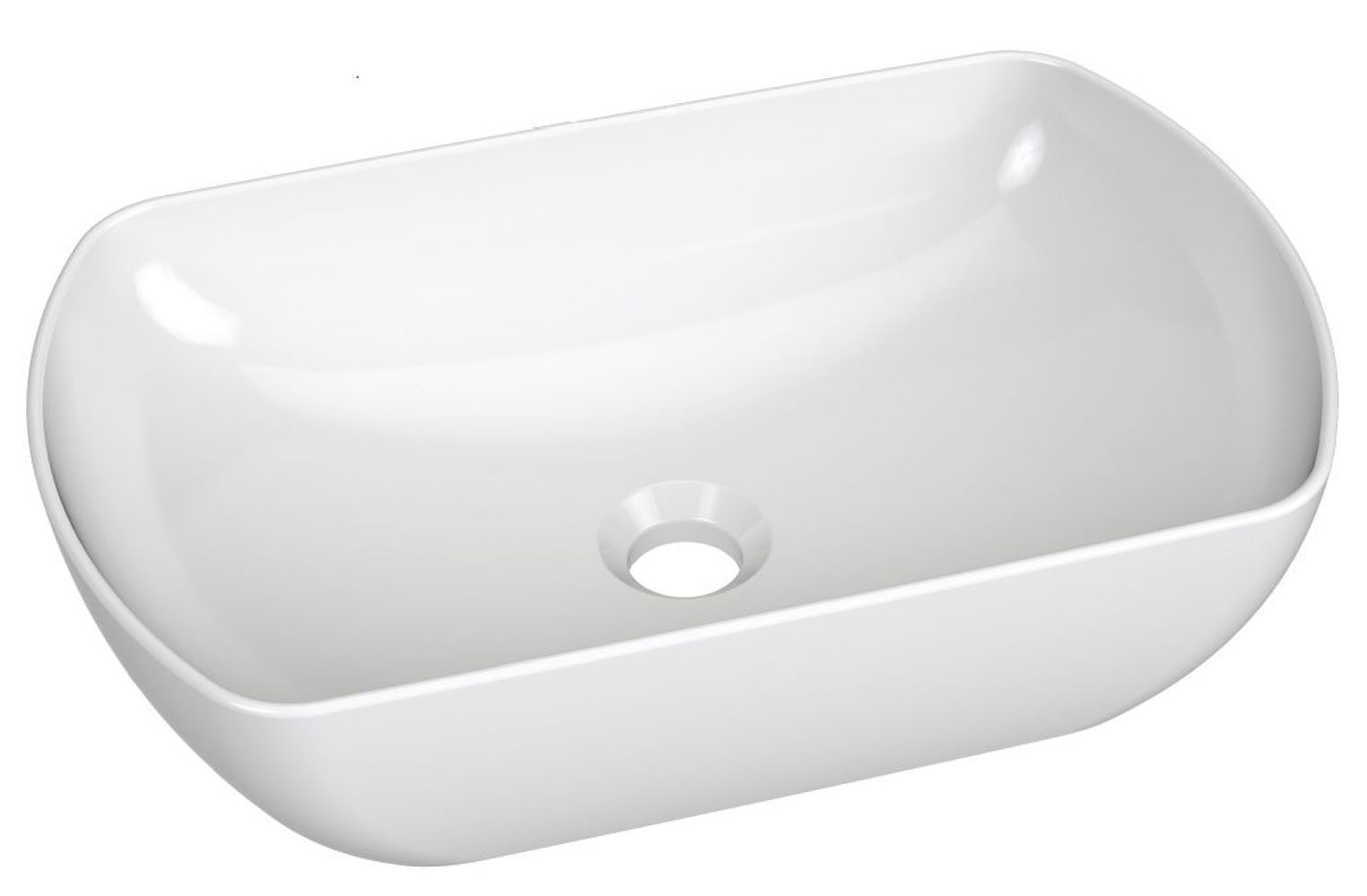 Ravak Uni umyvadlo 50x31 cm oválné na pult bílá lesk XJX01150004
