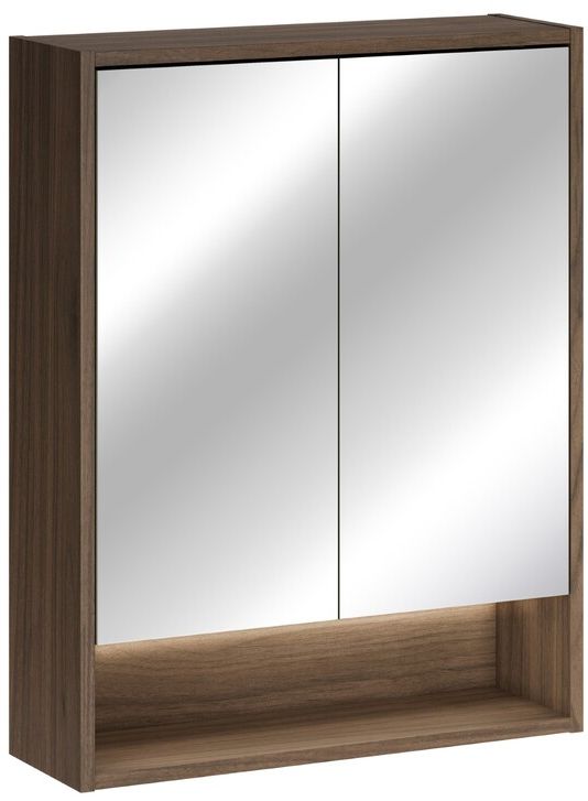 Comad Viola skříňka 60x19x77 cm se zrcadlem ořechová VILLA UN 84-60-2D
