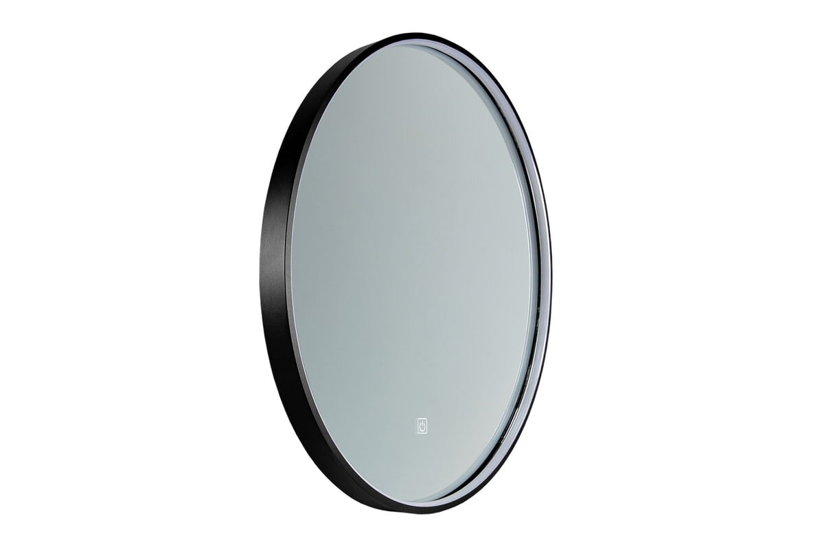 Comad Sirius zrcadlo 60x60 cm kulatý s osvětlením černá SIRIUS LU LED 60