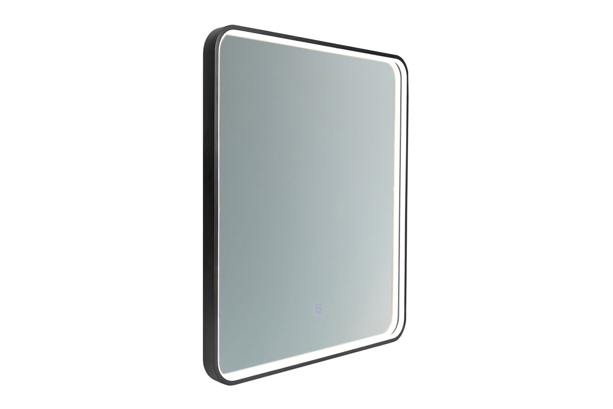 Comad Vega zrcadlo 65x80 cm obdélníkový s osvětlením černá VEGA LU LED 65