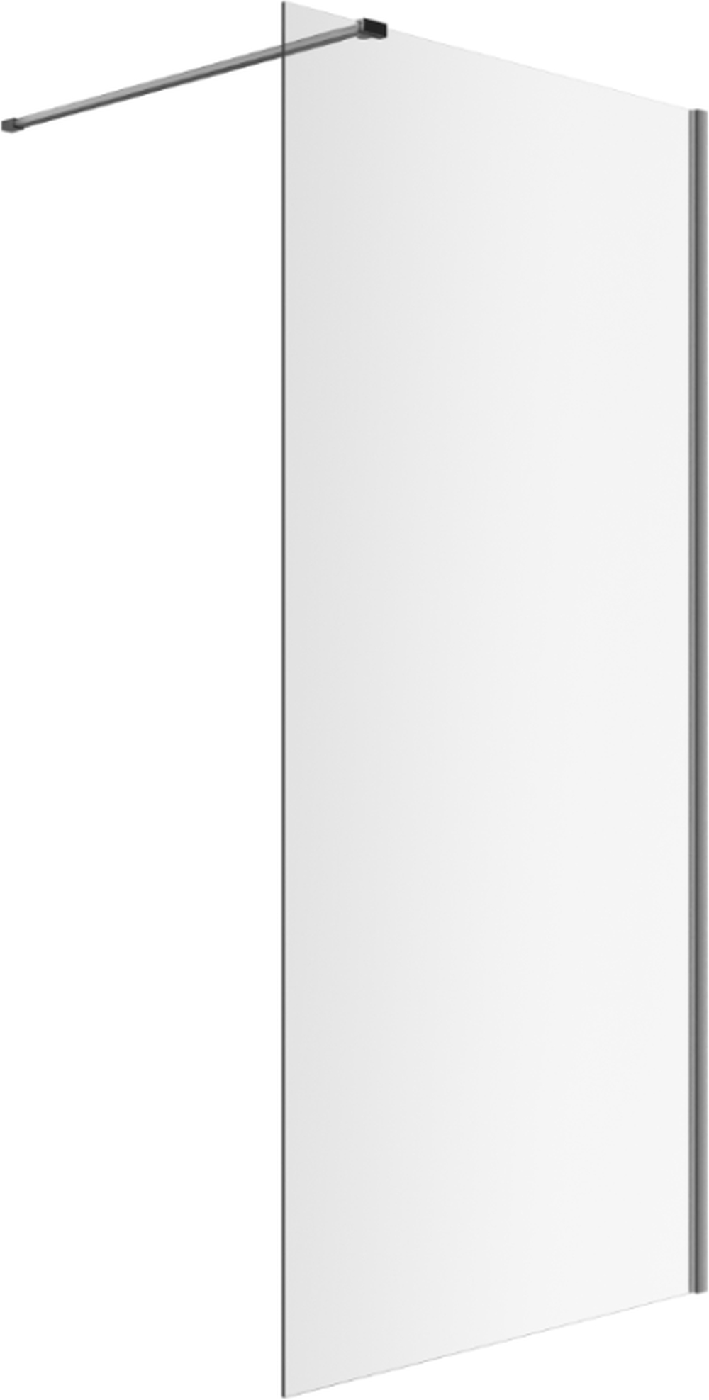 Excellent Vidoq sprchová zástěna walk-in 90 cm grafitová kartáčovaný/průhledné sklo KAEX.1506.900.LP.AB