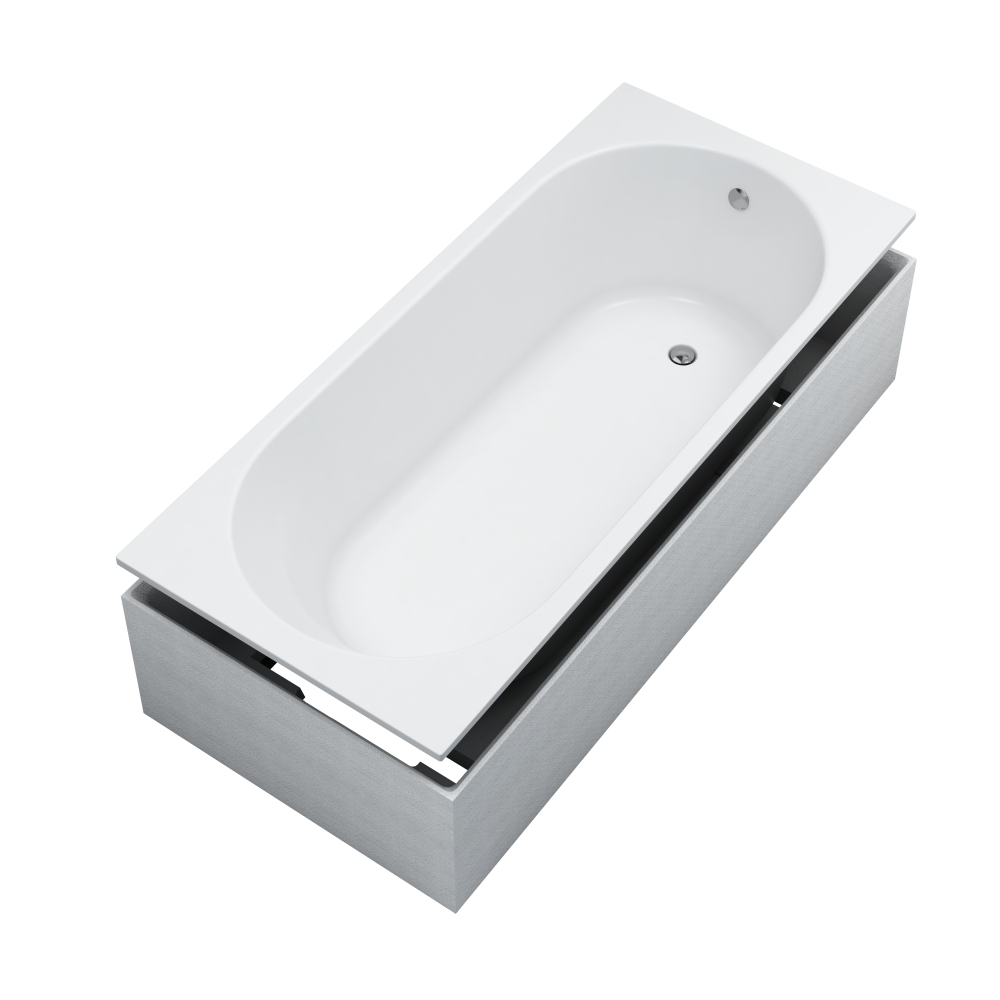 Schedline Solia White Mat SET vana s nosičem 180x80 cm bílá 3WST.SS1P-18080/B/MG
