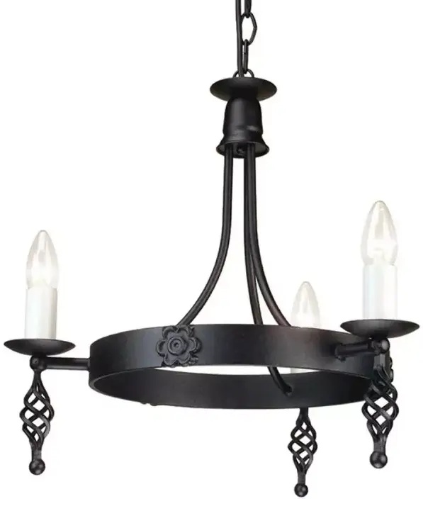 Elstead Lighting Belfry závěsné svítidlo 3x60 W černá BY3-BLACK