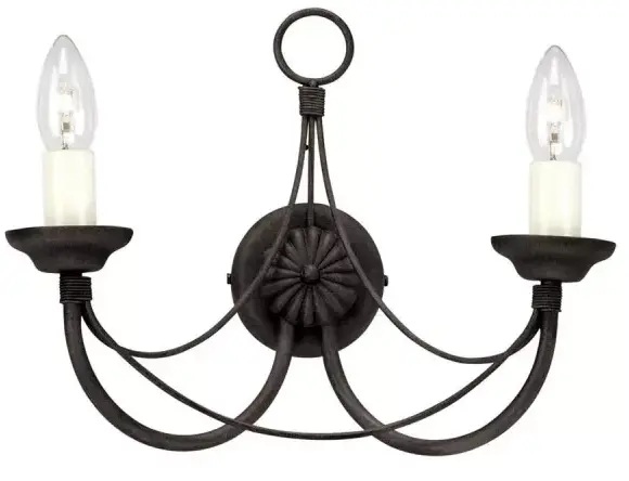 Elstead Lighting Carisbrooke nástěnné svítidlo 2x60 W černá CB2-BLACK