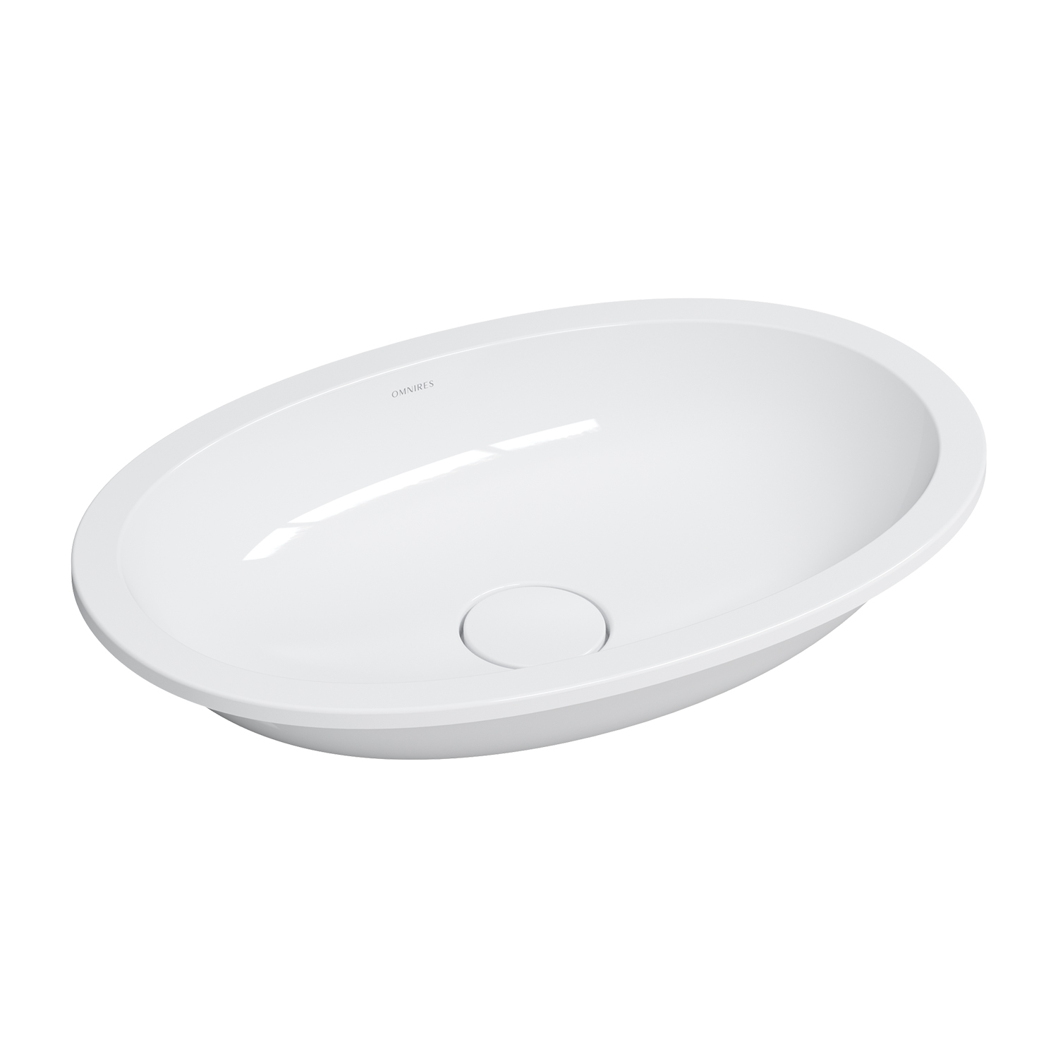 Omnires Shell M+ umyvadlo 54x34 cm oválné pod pult bílá lesk SHELL540UPBP