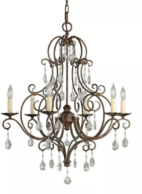 Elstead Lighting Chateau závěsné svítidlo 6x60 W hnědá FE-CHATEAU6