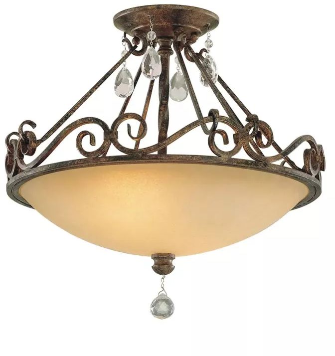 Elstead Lighting Chateau stropní světlo 2x60 W hnědá FE-CHATEAU-SF