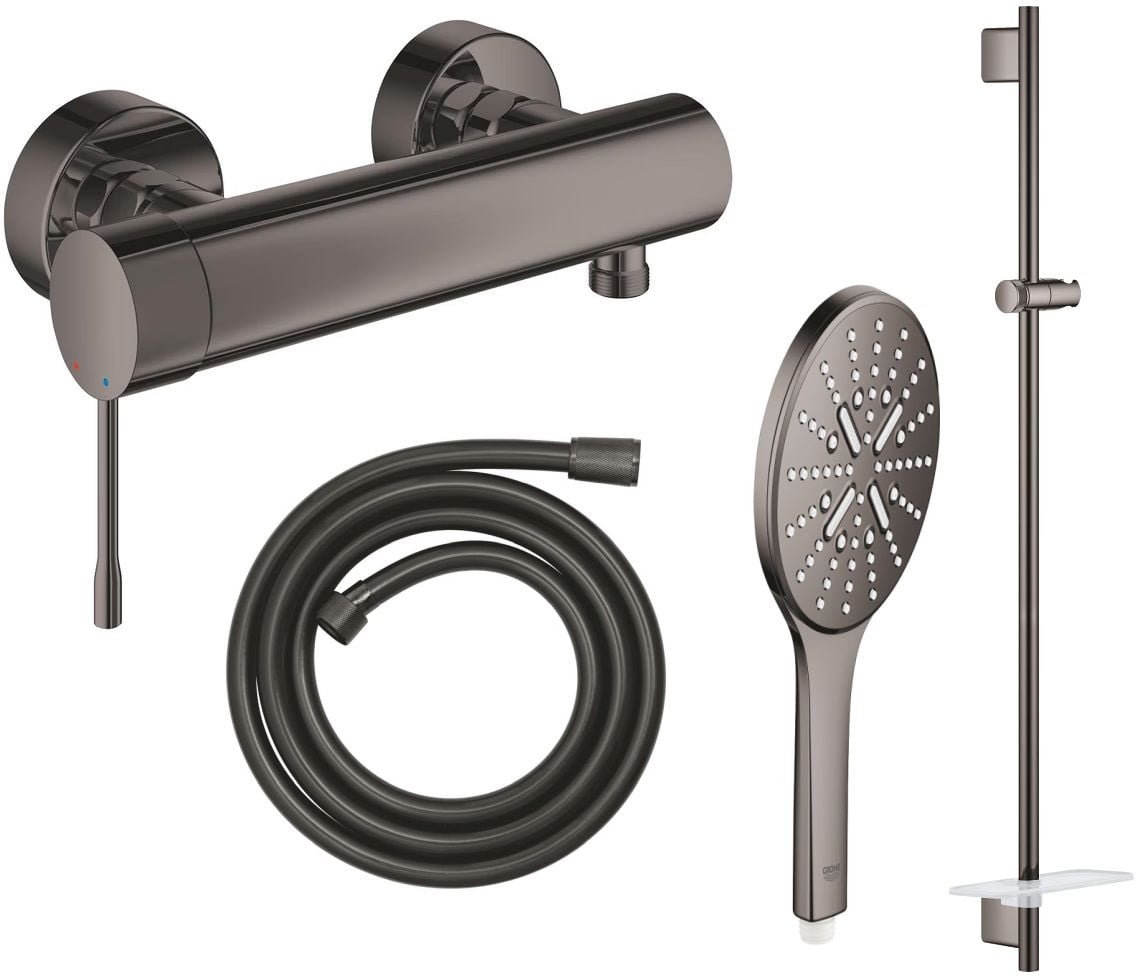 Sada sprchová baterie Grohe Essence 33636A01, sprchová tyč Grohe Rainshower 26603A00, 26574A00, 28388A01