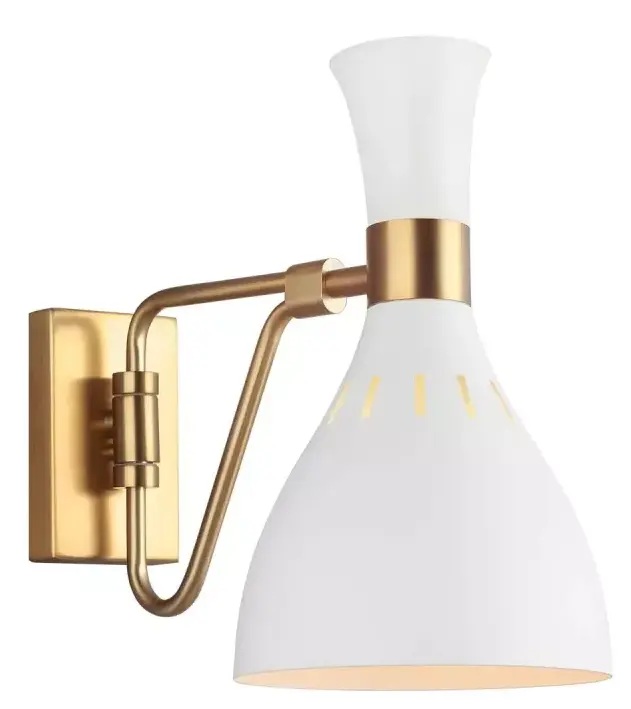 Elstead Lighting Joan nástěnné svítidlo 1x60 W bílá-mosaz FE-JOAN1-MW