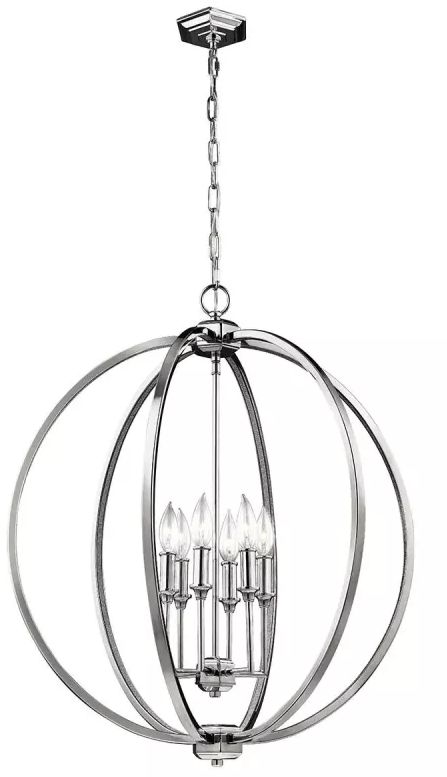 Elstead Lighting Corinne závěsné svítidlo 6x60 W nikl FE-CORINNE-6P-L