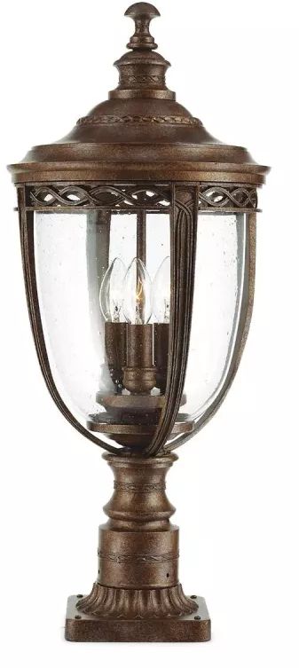 Elstead Lighting English Bridle venkovní stojací lampa 3x60 W hnědá FE-EB3-L-BRB