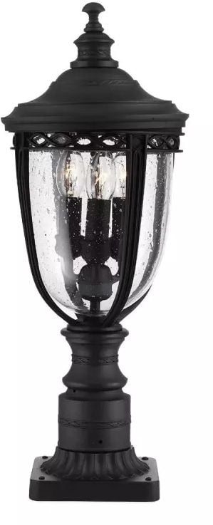Elstead Lighting English Bridle venkovní stojací lampa 3x60 W černá FE-EB3-M-BLK