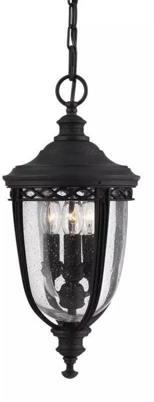Elstead Lighting English Bridle venkovní závěsná lampa 3x60 W černá FE-EB8-M-BLK