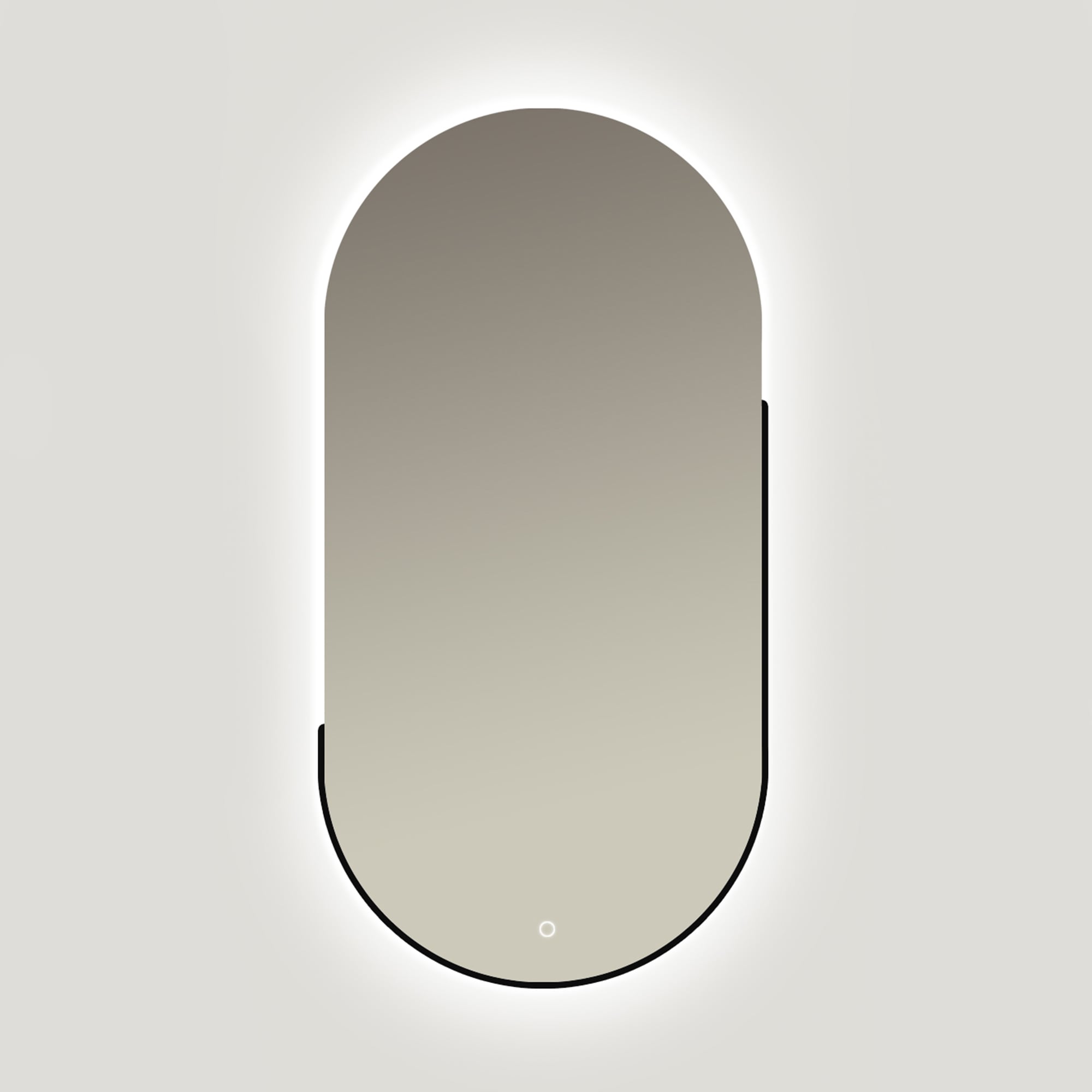 Ars Longa Luce zrcadlo 45x105 cm oválný s osvětlením LED-LUCE45105-C