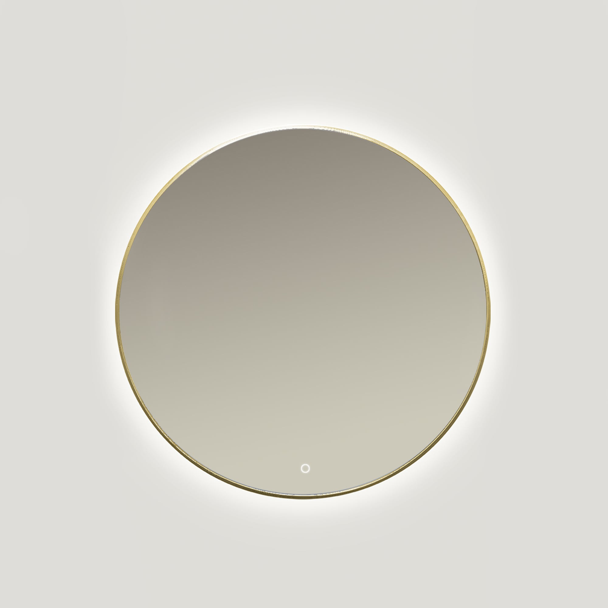 Ars Longa Lumio zrcadlo 80x80 cm kulatý s osvětlením zlatá LED-LUMIO80-Z