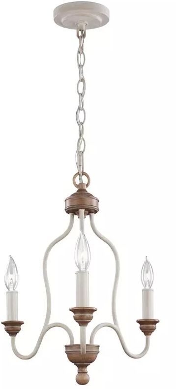 Elstead Lighting Hartsville závěsné svítidlo 3x40 W bílá-dřevo FE-HARTSVILLE3
