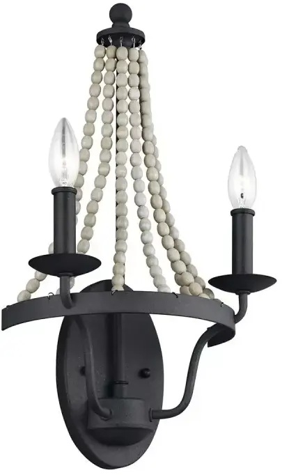 Elstead Lighting Nori nástěnné svítidlo 2x40 W dřevo FE-NORI2-DWZ
