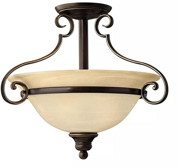 Elstead Lighting Cello stropní světlo 2x60 W hnědá HK-CELLO-SF