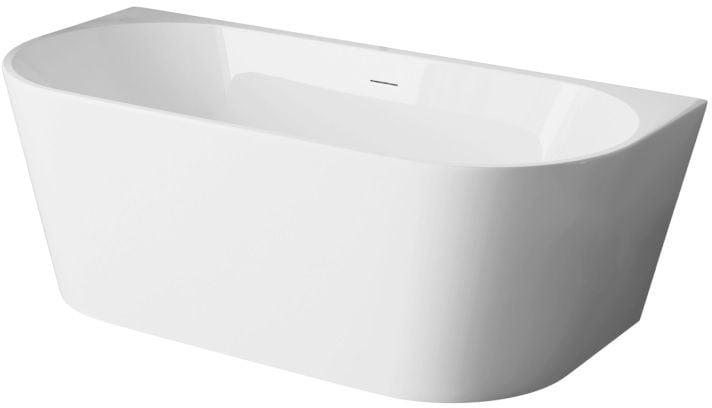 Invena Astri vana ke stěně 170x80 cm obdélníková bílá AN-03-17U
