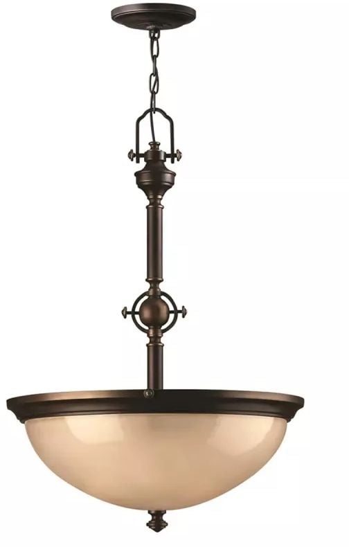 Elstead Lighting Mayflower závěsné svítidlo 3x60 W hnědá HK-MAYFLOWER-P-C