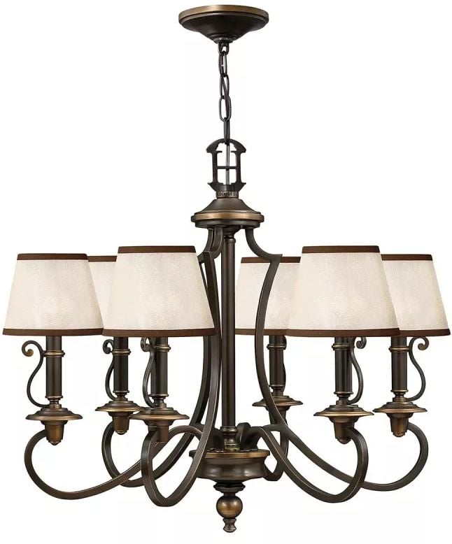 Elstead Lighting Plymouth závěsné svítidlo 6x40 W hnědá HK-PLYMOUTH6