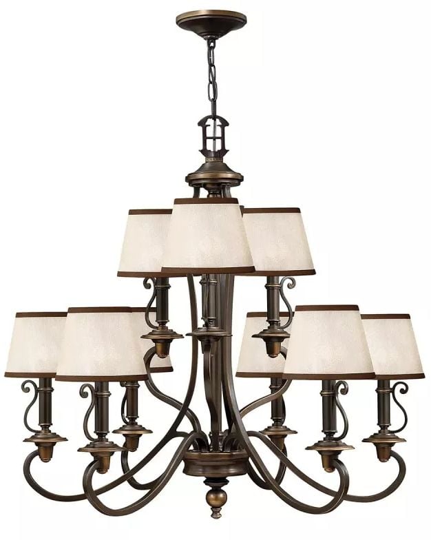 Elstead Lighting Plymouth závěsné svítidlo x40 W hnědá HK-PLYMOUTH9