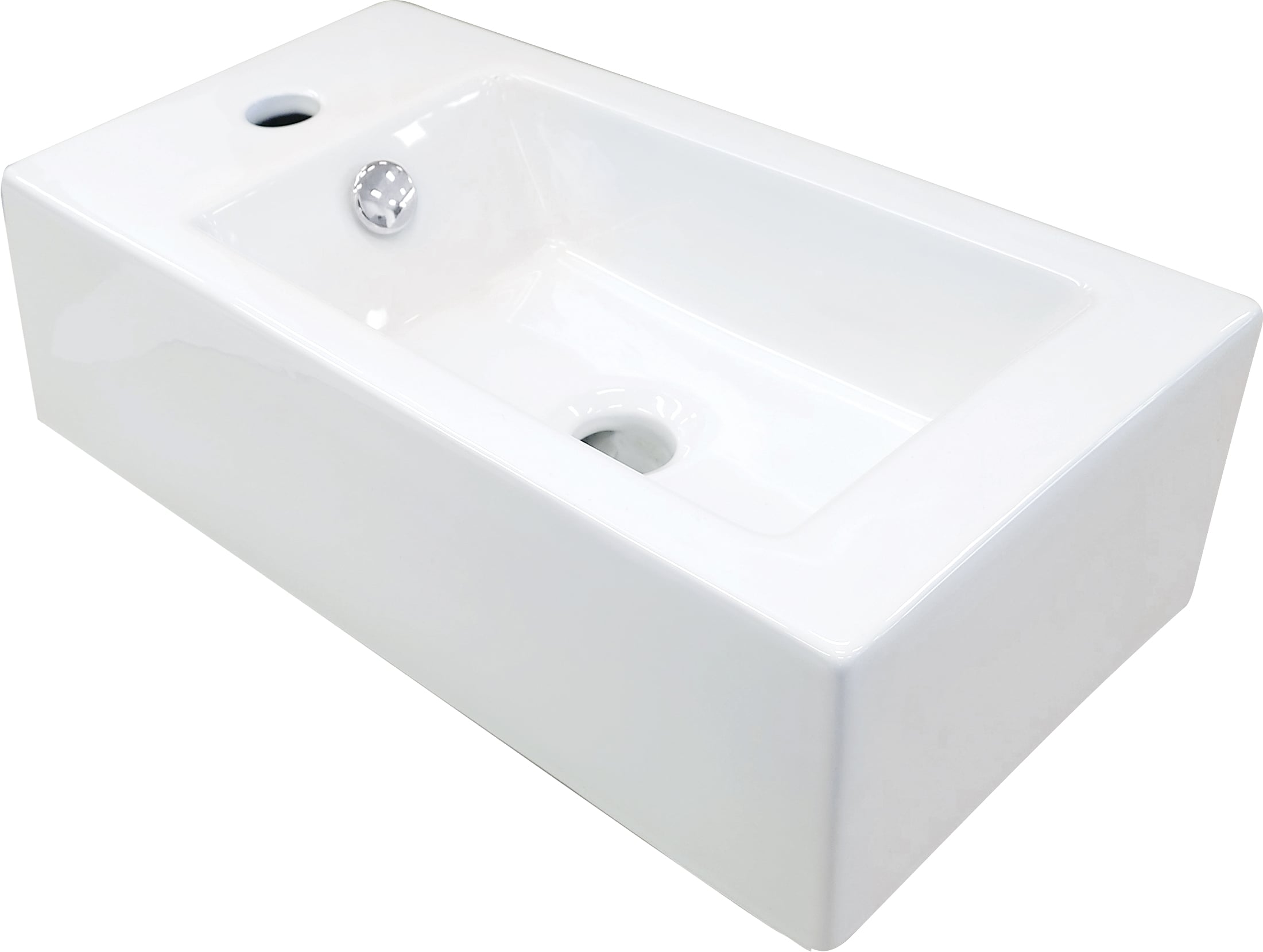 Deante Square umyvadlo 50.5x25.5 cm obdélníkový klasický-na pult bílá lesk CGS_6U2L