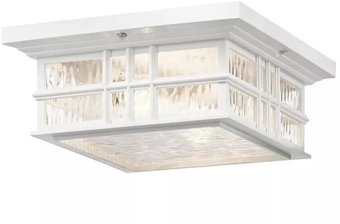 Elstead Lighting Beacon Square venkovní nástěnné svítidlo 2x60 W bílá KL-BEACON-SQUARE-F-WHT
