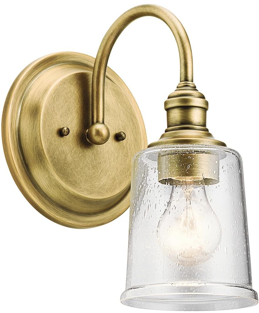 Elstead Lighting Waverly nástěnné svítidlo 1x60 W mosaz KL-WAVERLY1-NBR