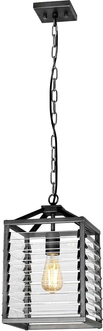 Elstead Lighting Louvre závěsné svítidlo 1x60 W šedá/popelavá LOUVRE-1P
