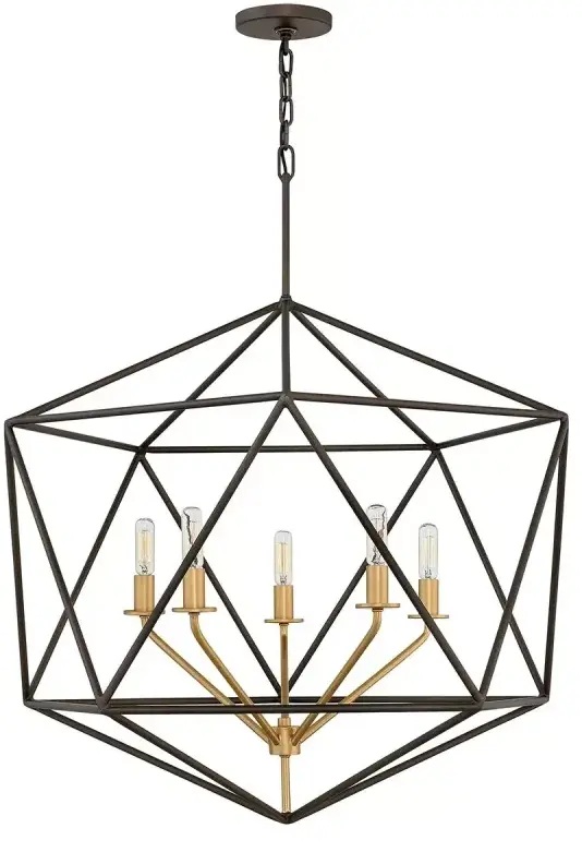 Elstead Lighting Astrid závěsné svítidlo 5x60 W zlatá-hnědá HK-ASTRID-5P
