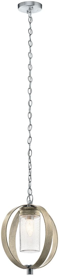Elstead Lighting Grand Bank venkovní závěsná lampa 1x60 W šedá KL-GRAND-BANK-P-DAG