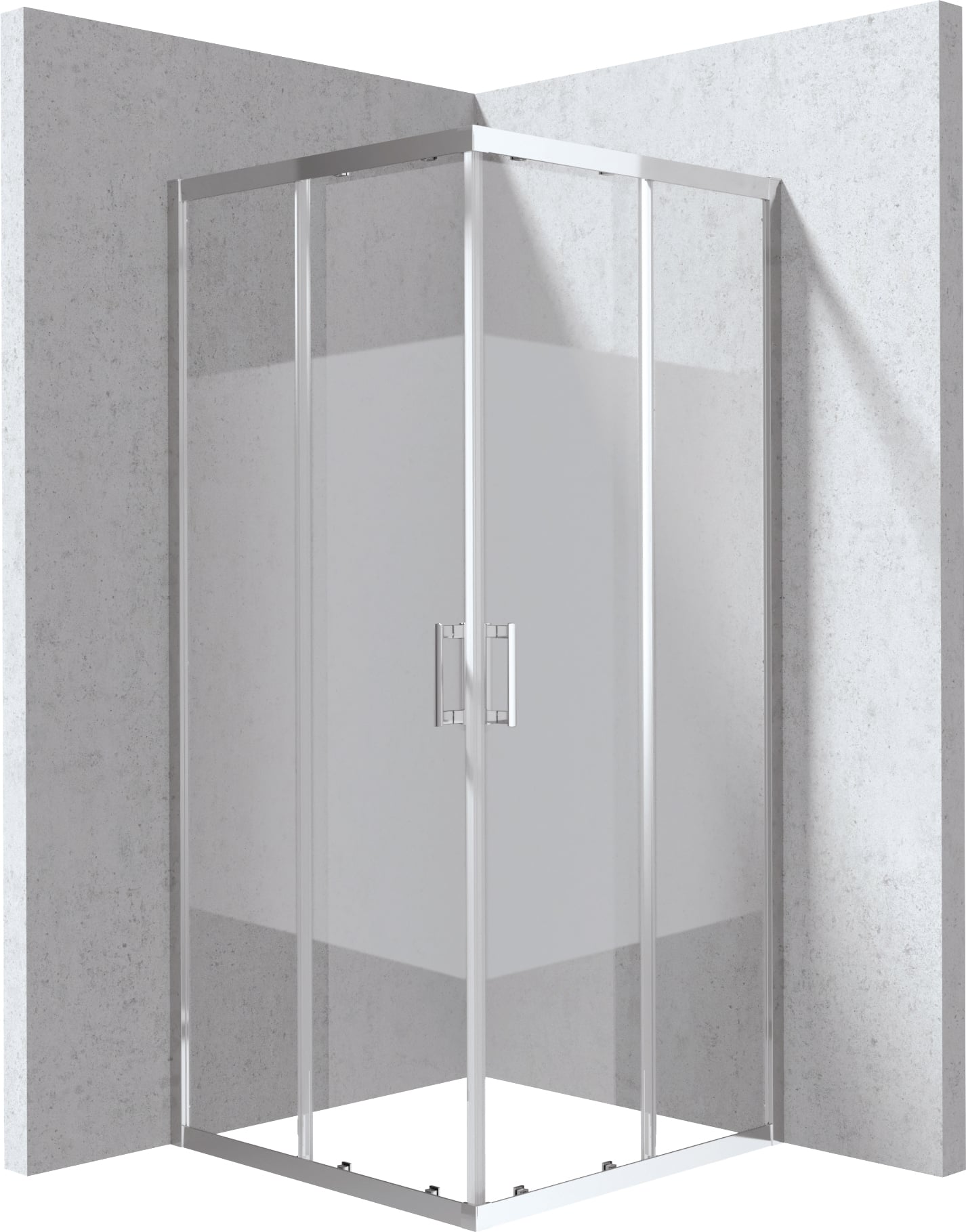 Deante Funkia Evo sprchový kout 90x90 cm čtvercový chrom lesk/vzorované sklo KYC0E99P