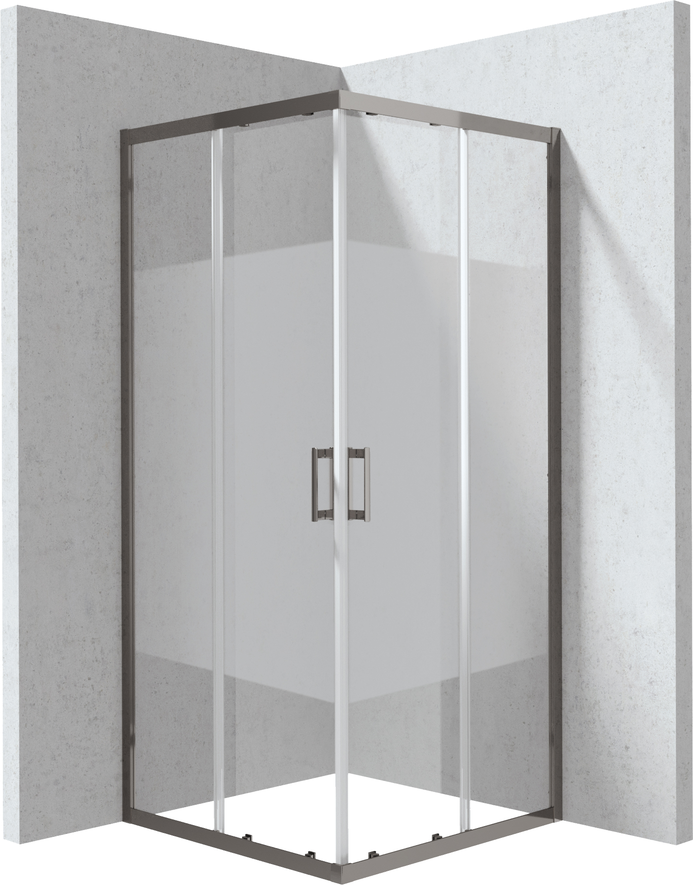 Deante Funkia Evo sprchový kout 80x80 cm čtvercový grafitová matný/vzorované sklo KYCDE88P