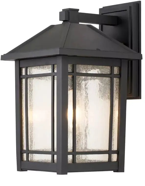 Elstead Lighting Cedar Point venkovní nástěnné svítidlo 1x60 W černá QZ-CEDAR-POINT-L-BK
