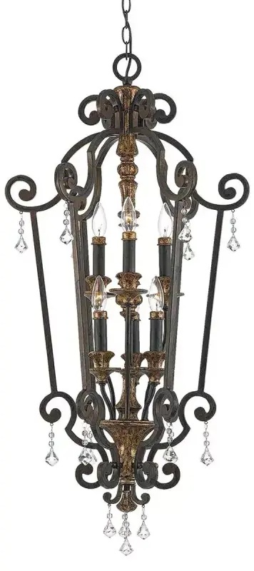 Elstead Lighting Marquette závěsné svítidlo 6x60 W hnědá QZ-MARQUETTE6-B