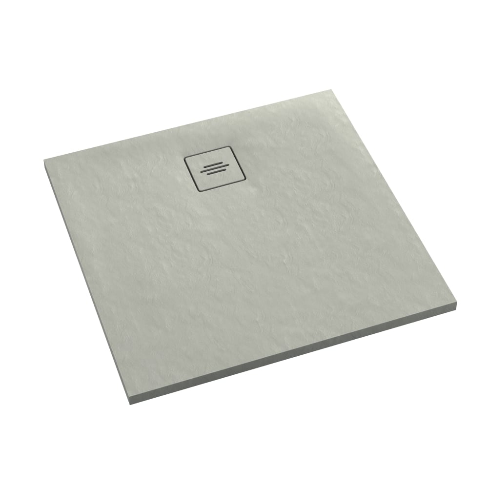 Schedline Protos Cement Stone čtvercová sprchová vanička 90x90 cm cement 3SP.P2K-9090/CT/ST-M1/CT/ST